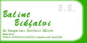 balint bikfalvi business card